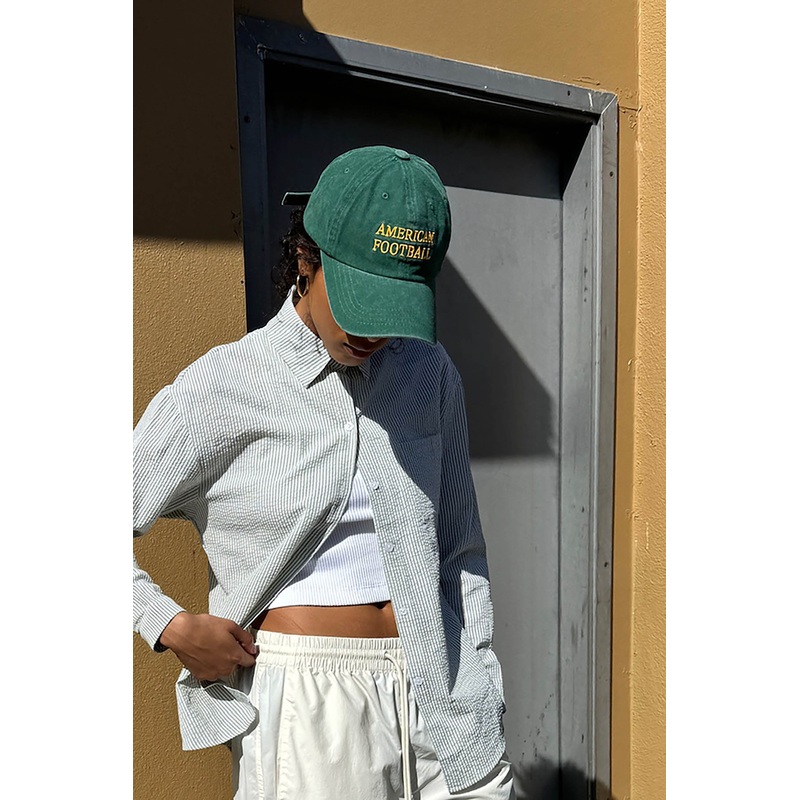 AMERICAN FOOTBALL BASEBALL CAP Green One Size