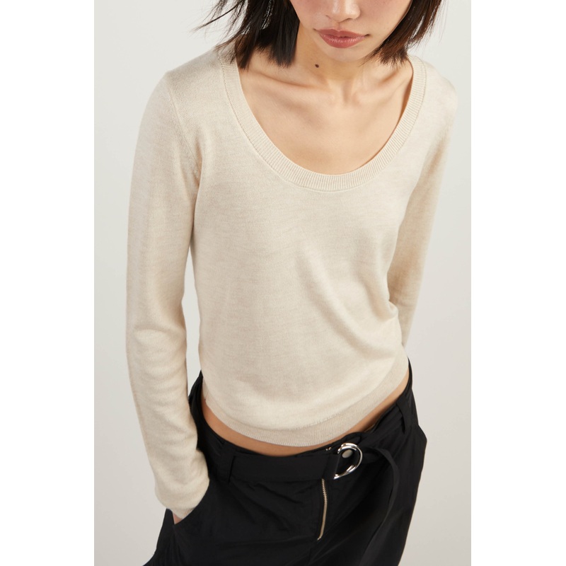 CREWNECK SWEATER Oatmeal Extra Small