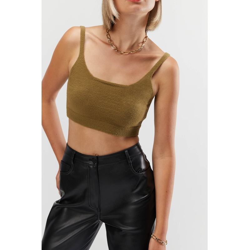 SWEATER BRALETTE Military Olive Double Extra Small