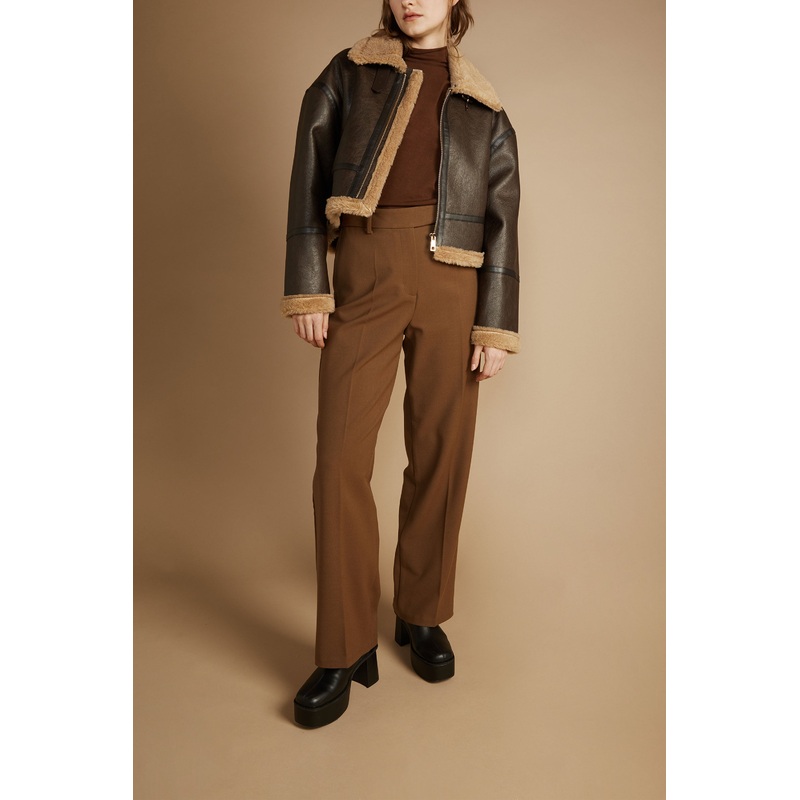 WIDE LEG WOVEN PANT Coffee Liqueur 0