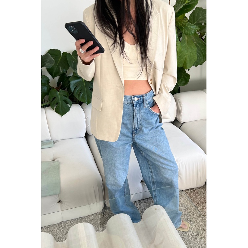 CLASSIC FIT BLAZER Fog Extra Small