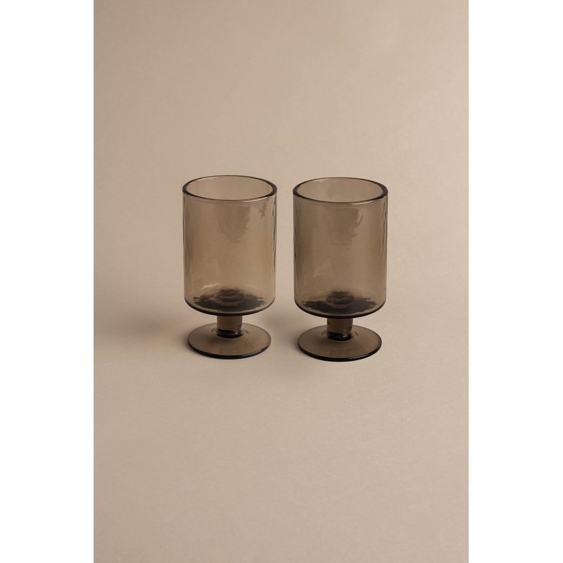 GOBLETS, SET OF 2 Smoke One Size