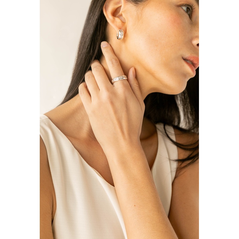 INLAID ZIRCONIA RING Gold 6