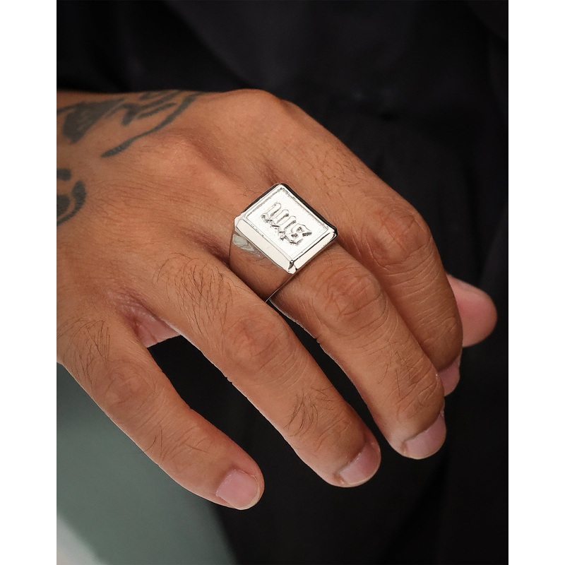 Saint Morta SM Signature Ring White Gold 8