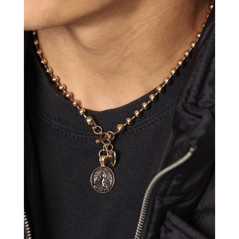 Wild For The Weekend Arkangel T-Bar Necklace Gold ONE