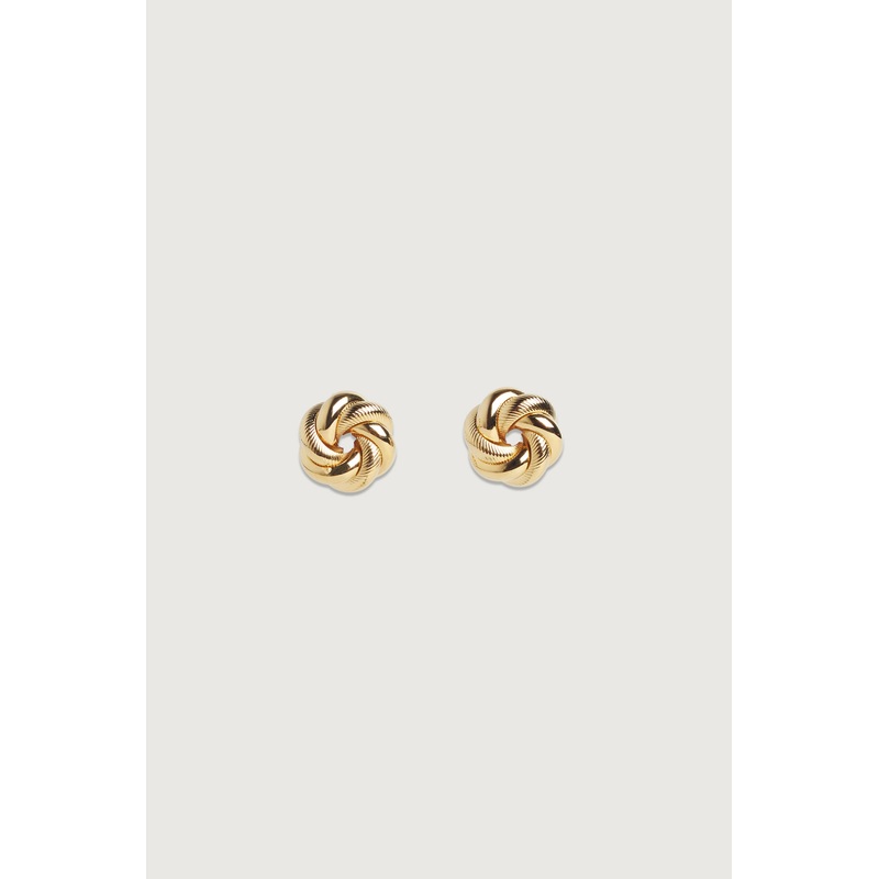 ABSTRACT KNOT EARRING Gold One Size