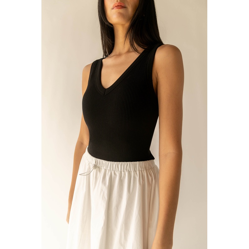 BUILT-IN BRA TANK TOP Black Extra Small