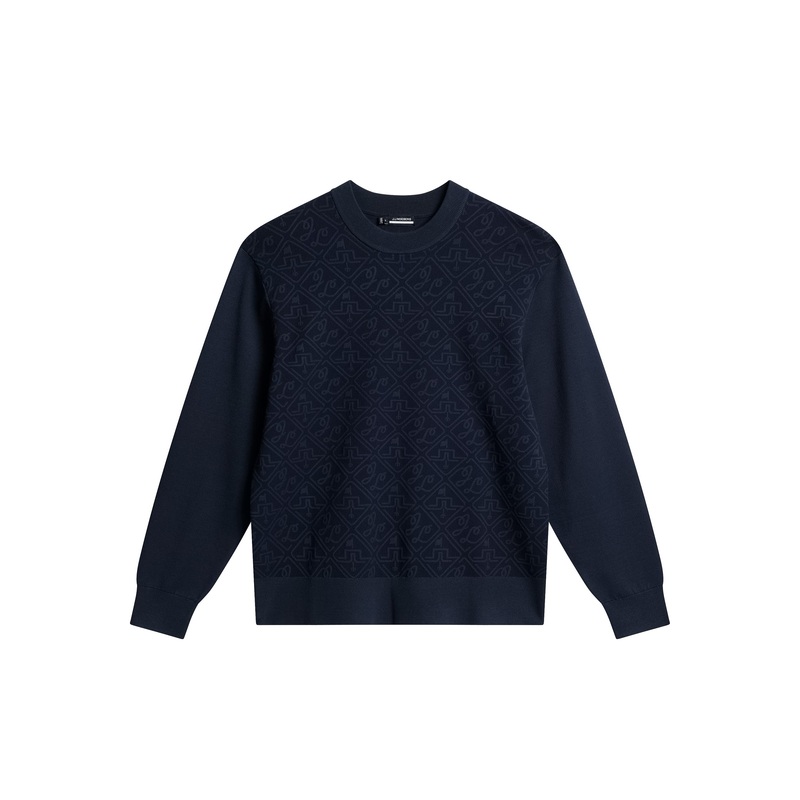 Finn Jacquard Knitted Sweater / JL Navy JL Navy L