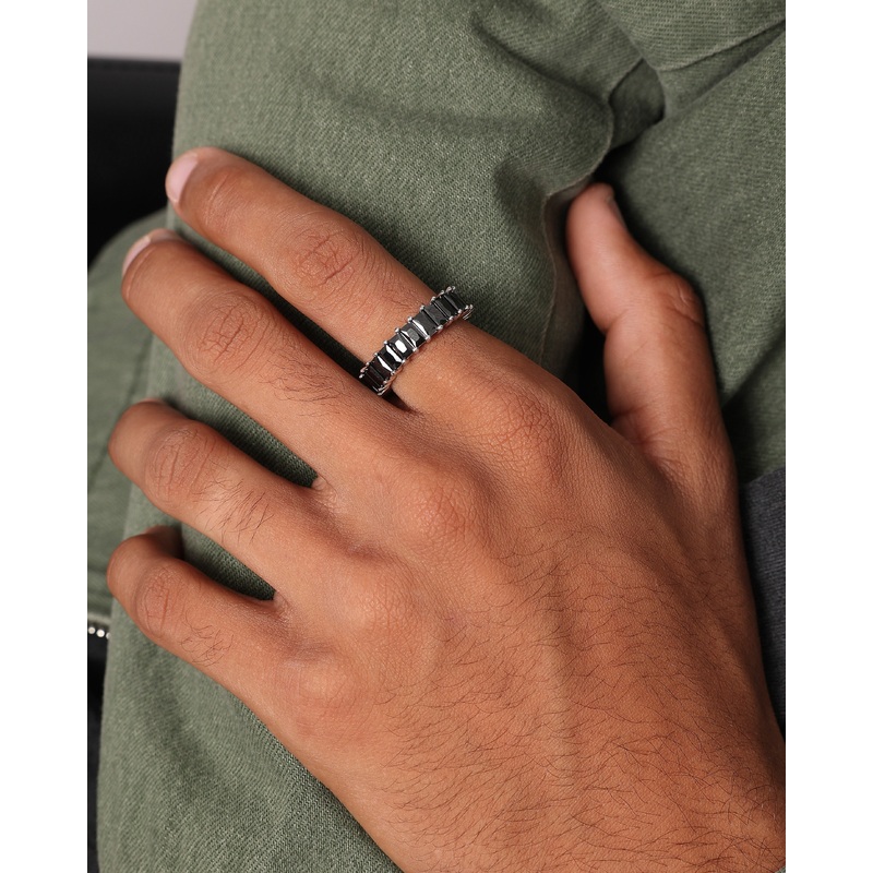 NXS Baguette Ring Iced Black 9