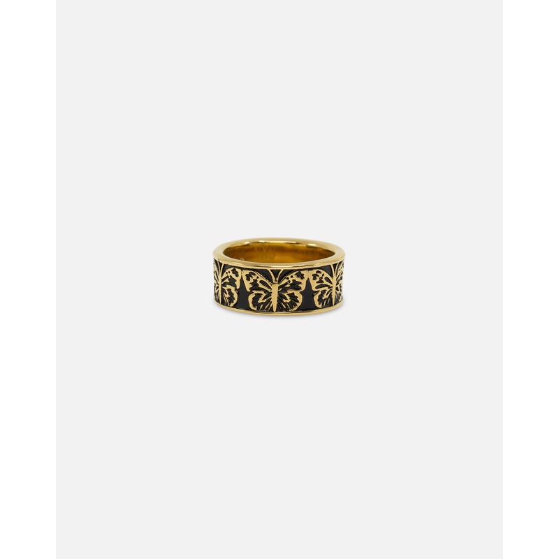 NXS Butterfly Band Ring Gold/Black 9