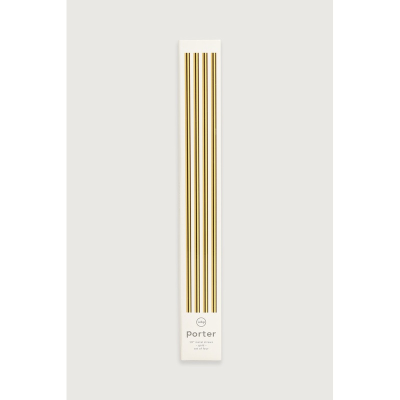 PORTER REUSABLE STRAWS Gold One Size