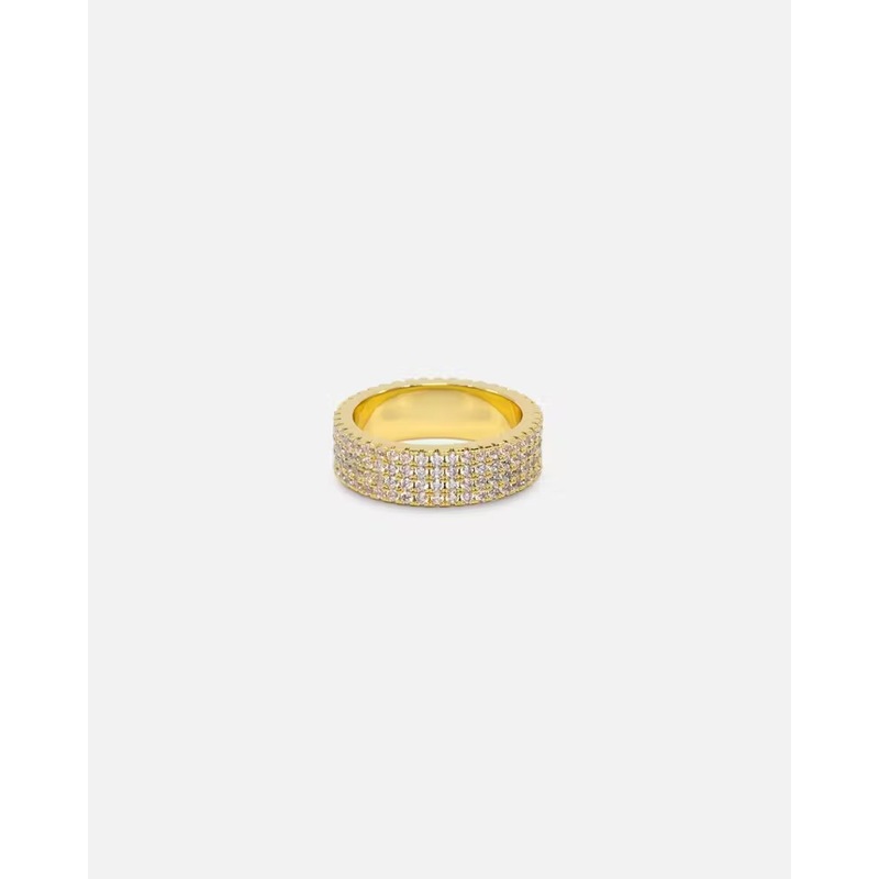 Saint Morta Round Cut Iced Band Ring Iced Gold 9
