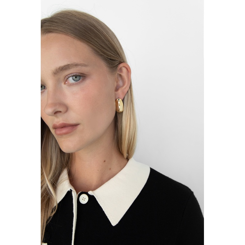 ABSTRACT BUBBLE DROP EARRING Gold One Size