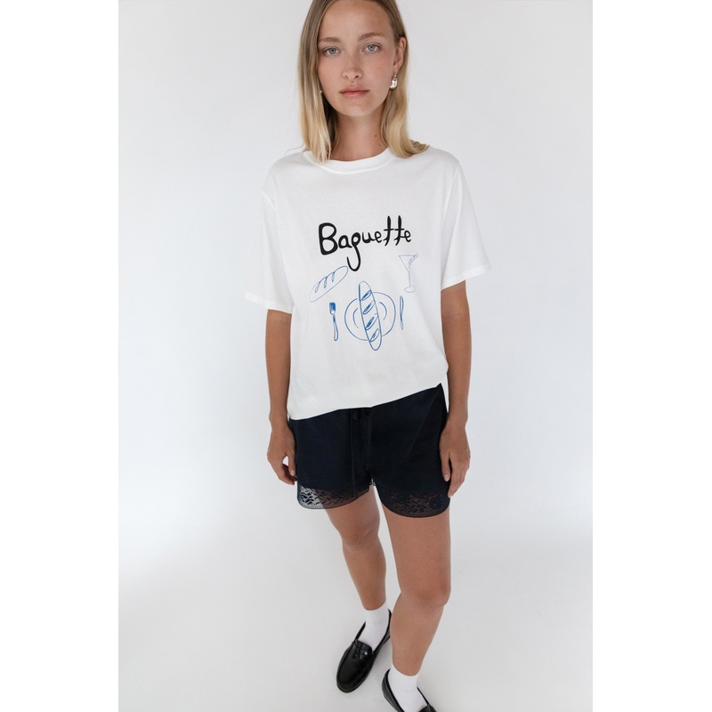 BAGUETTE GRAPHIC TSHIRT White Extra Small