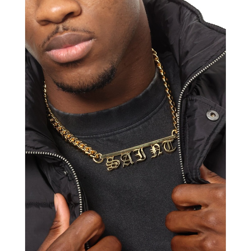 Saint Morta Custom Alpha 5 Letter Chain Gold ONE