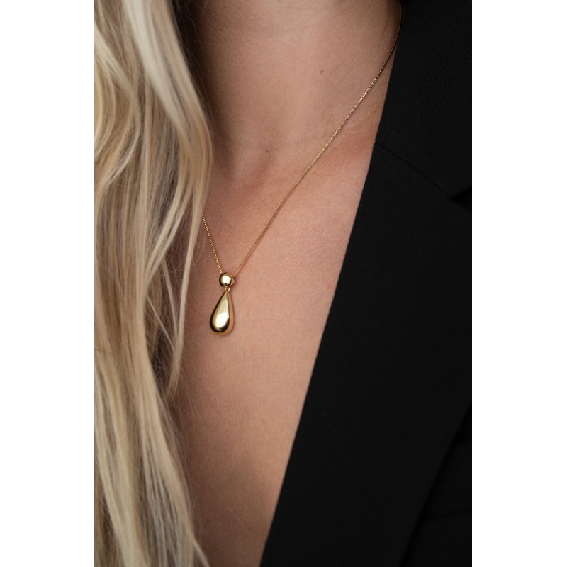 TEARDROP NECKLACE Gold One Size