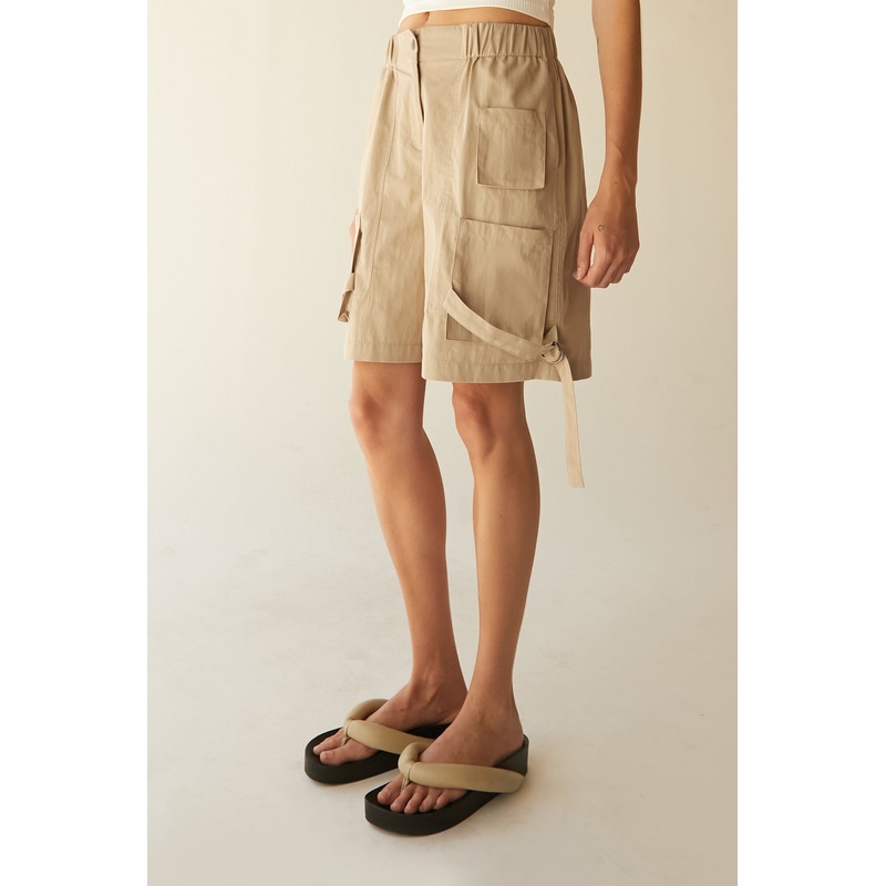 COTTON NYLON TWILL CARGO SHORT Incense Double Extra Small