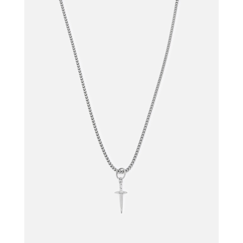 Saint Morta Dagger Franco Necklace White Gold 20