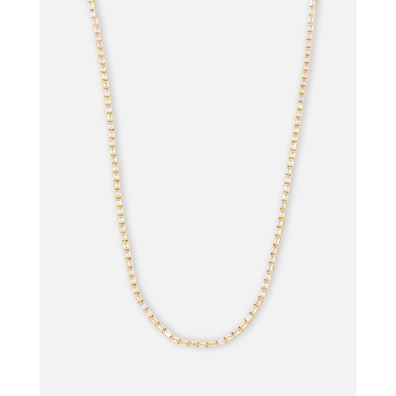 Saint Morta Landscape Baguette Chain Iced Gold 18