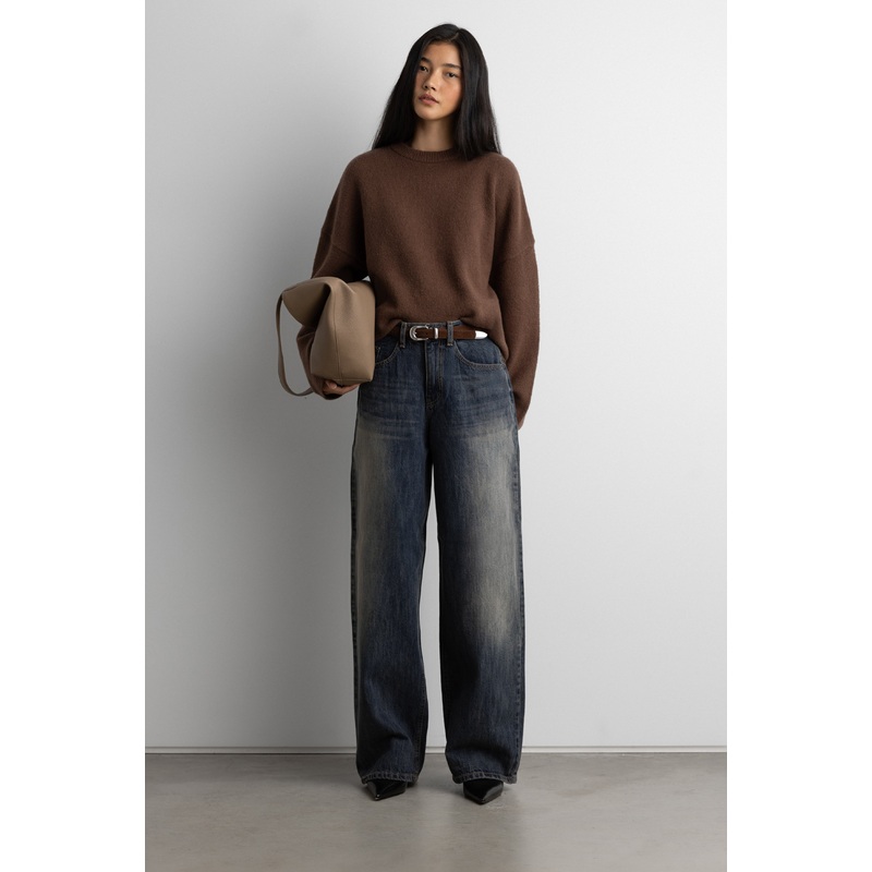 CREWNECK SWEATER Major Brown Double Extra Small