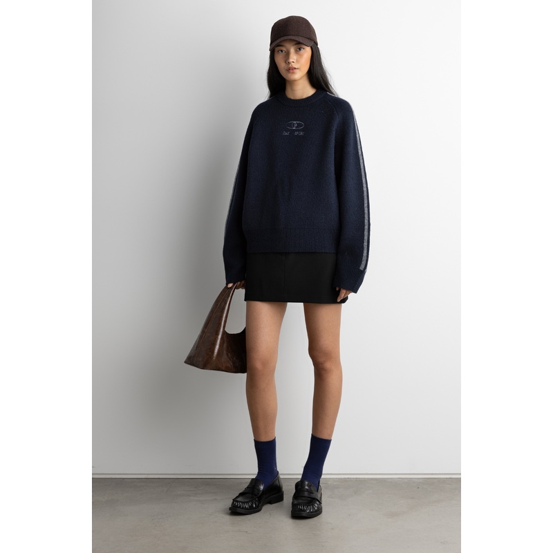 EMBROIDERED OAK SPORT SWEATER Navy Blazer Extra Small