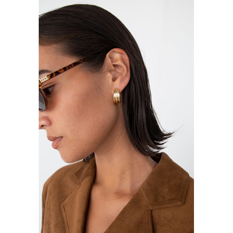 OVAL HOOPS Gold One Size