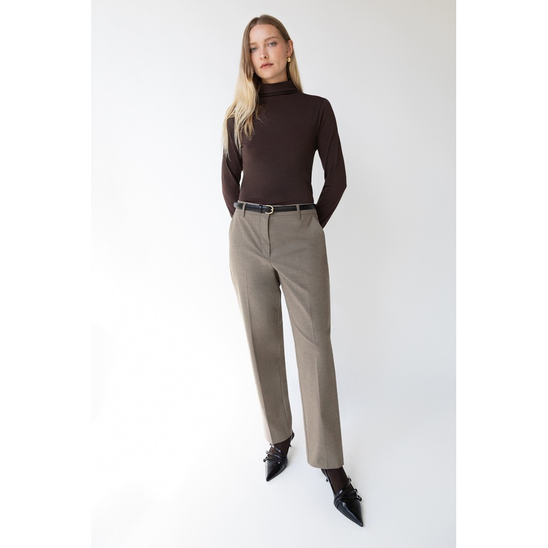 STRAIGHT LEG SUITING TROUSER Taupe 0
