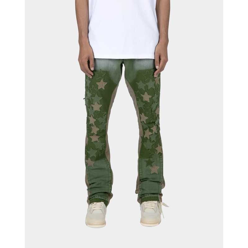 MNML B451 Star Flare Denim Pants Olive 28