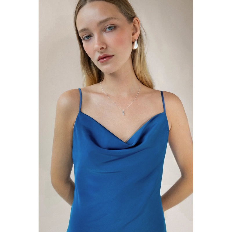 TRIPLE ZIRCONIA PENDANT NECKLACE Gold One Size