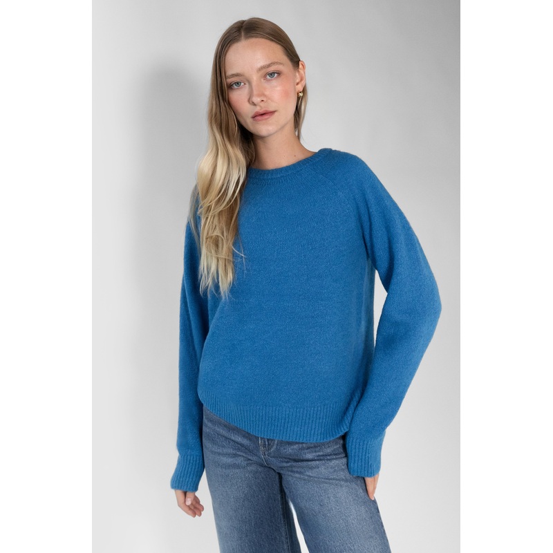 BLUE CREWNECK SWEATER Imperial Blue Extra Small