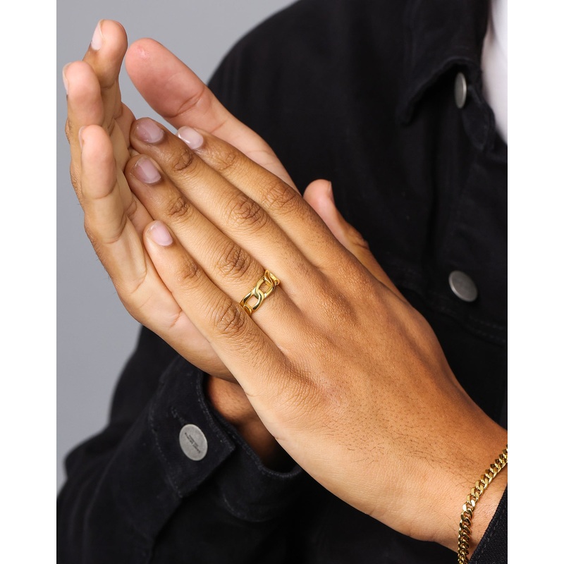 NXS Cuban Ring Gold 8