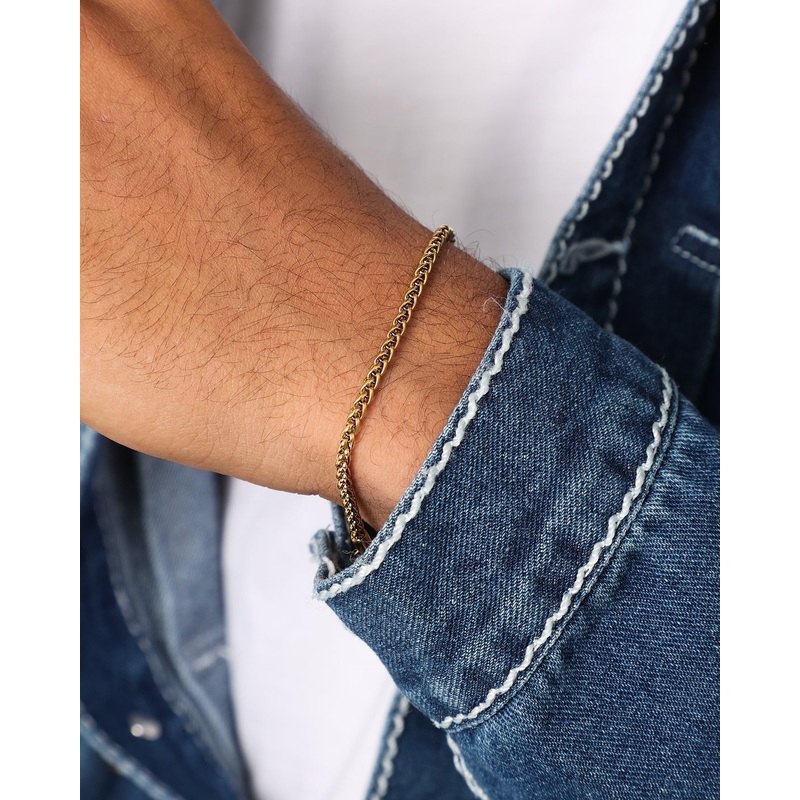 NXS Wheat Bracelet Gold 8