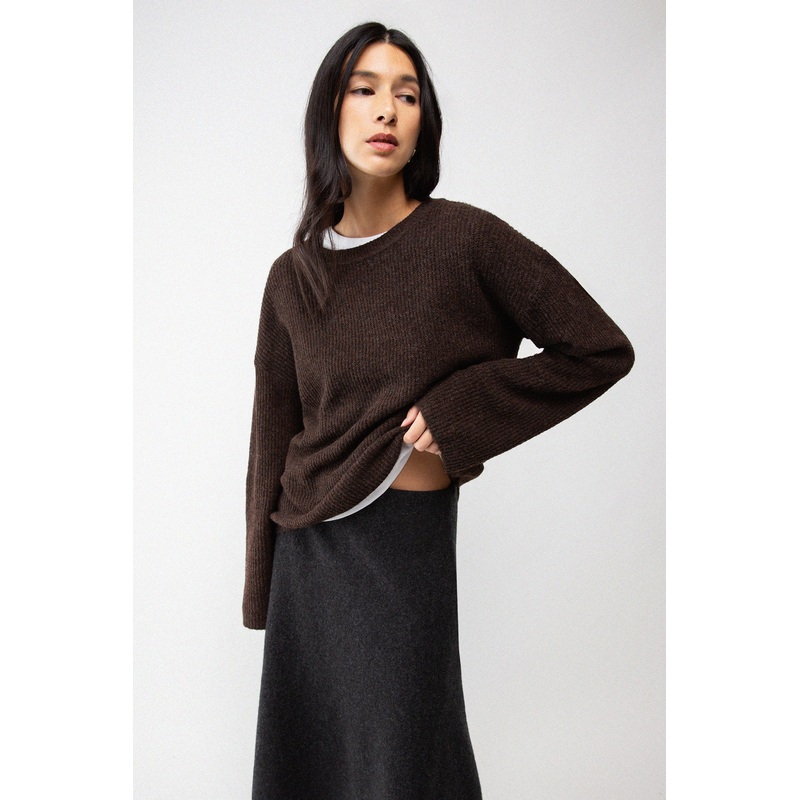 OVERSIZED CREWNECK SWEATER Black Double Extra Small