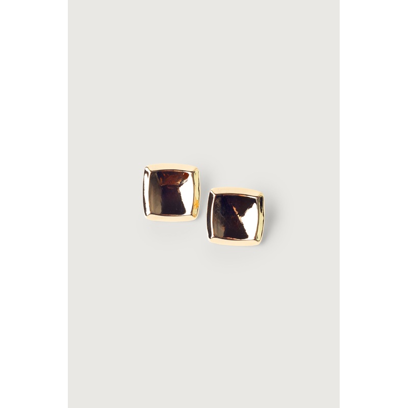 SQUARE EARRING Gold One Size