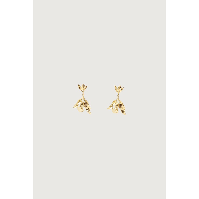 FLOWER DROP EARRING Gold One Size