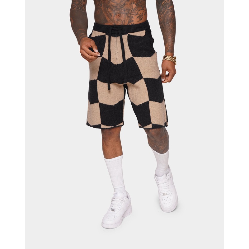 XXIII Meda Check Shorts Black/Beige S