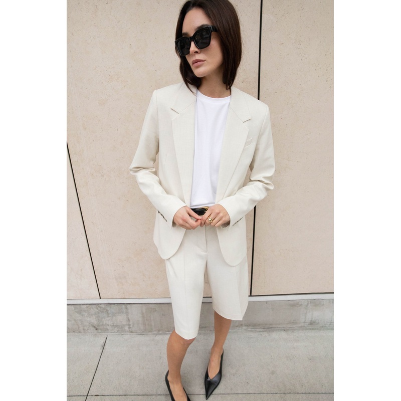 CLASSIC FIT SUITING BLAZER Medium Heather Grey Double Extra Small