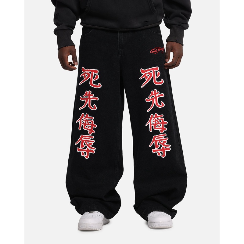 Ed Hardy Death Before Dishonour Jeans Black 28