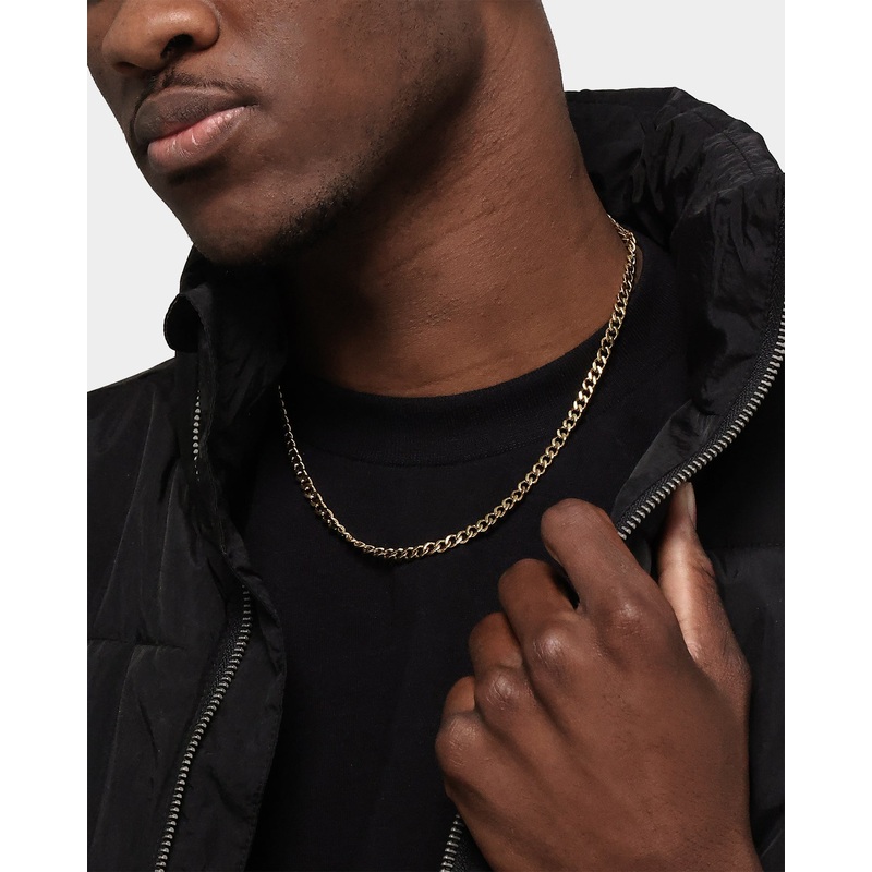 Saint Morta Cuban Link 5MM Chain Gold 18″ – Short