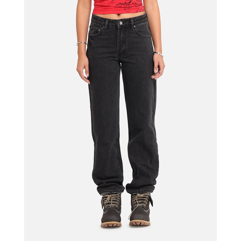 XXIII Women’s High Rise Relaxed Jeans Washed Black 6