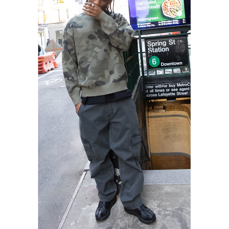 JACQUARD CAMO KNIT SWEATER Camo Extra Small