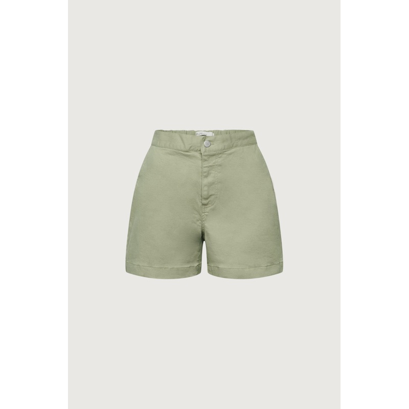 TWILL WIDE LEG SHORT Tea Extra Small