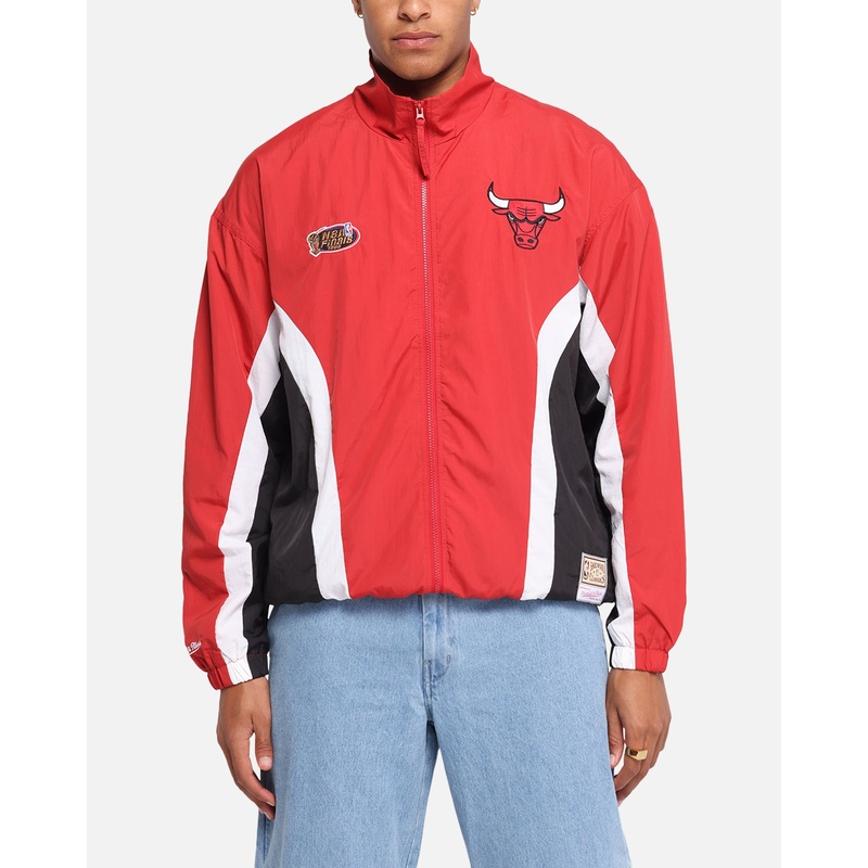Mitchell & Ness Chicago Bulls Nylon Track Jacket Red/Black S