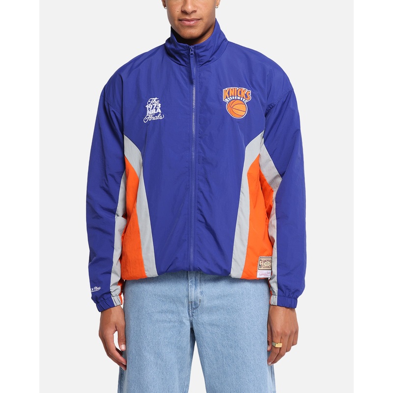 Mitchell & Ness New York Knicks Nylon Track Jacket Blue/Orange S