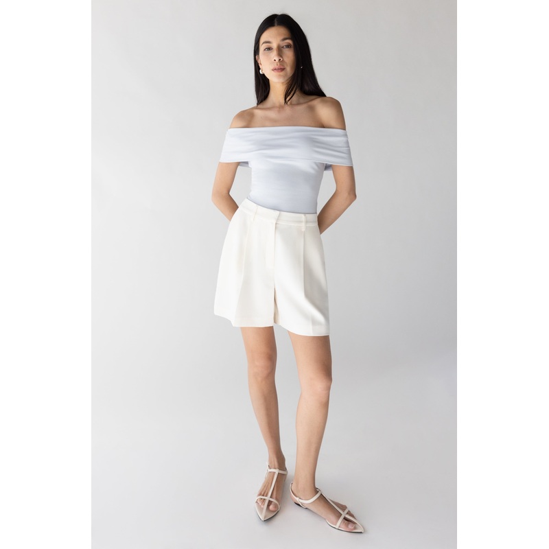 5″ TAILORED SUITING SHORT Cream 0