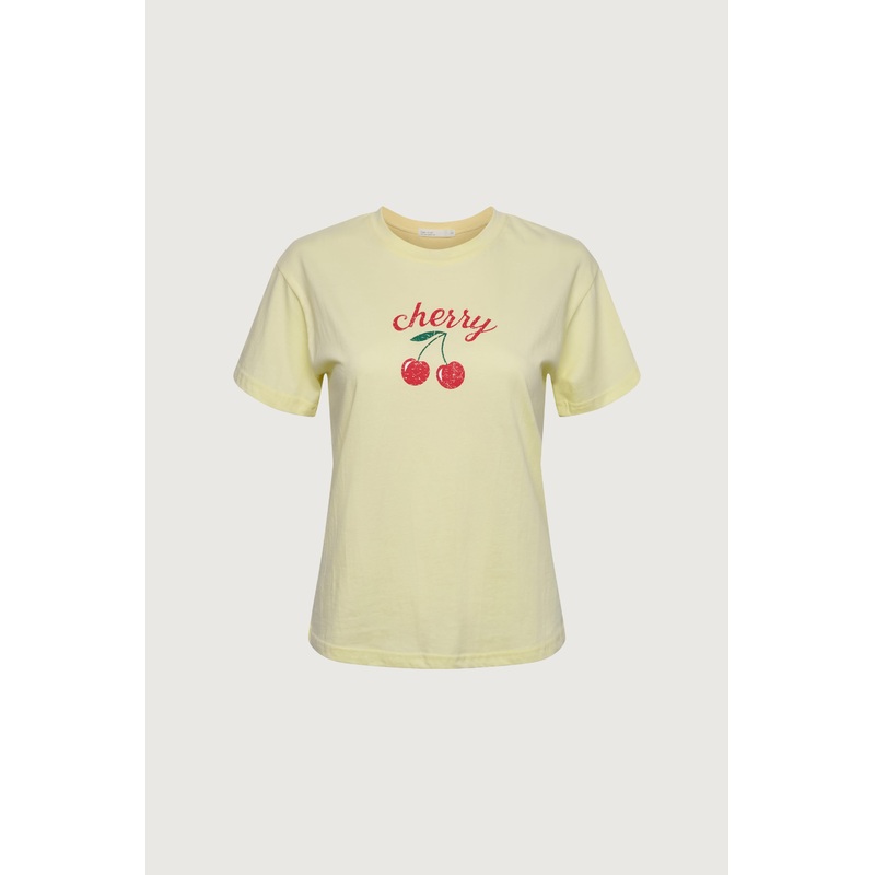CHERRY GRAPHIC T-SHIRT Yellow Extra Small