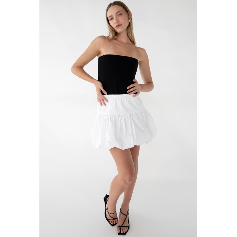 BUBBLE HEM MINI SKIRT Black 0