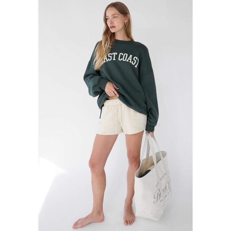 COTTON DRAWSTRING WAIST SHORT Birch Double Extra Small