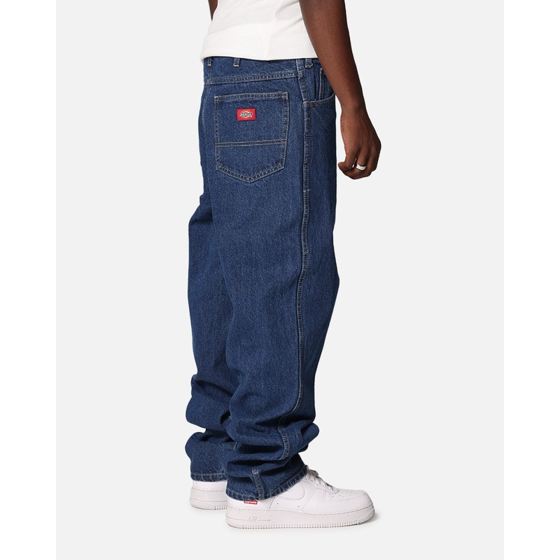 Dickies Relaxed Straight Denim Jeans Stone Washed Indigo 28