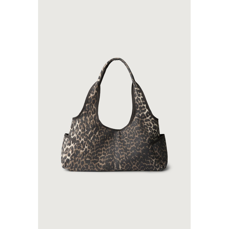 LEOPARD CANVAS TOTE BAG Leopard One Size